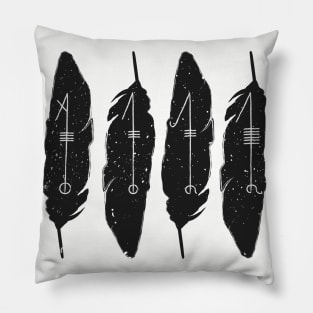 Svefnthorn rune feather design Pillow