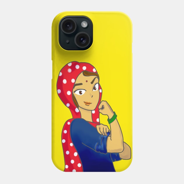 Rajee the Riveter Phone Case by thecasualartist