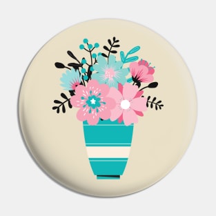 Beautiful Flowers in a Pot Pin