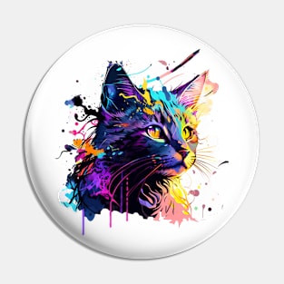 Colorful Kitty Pin