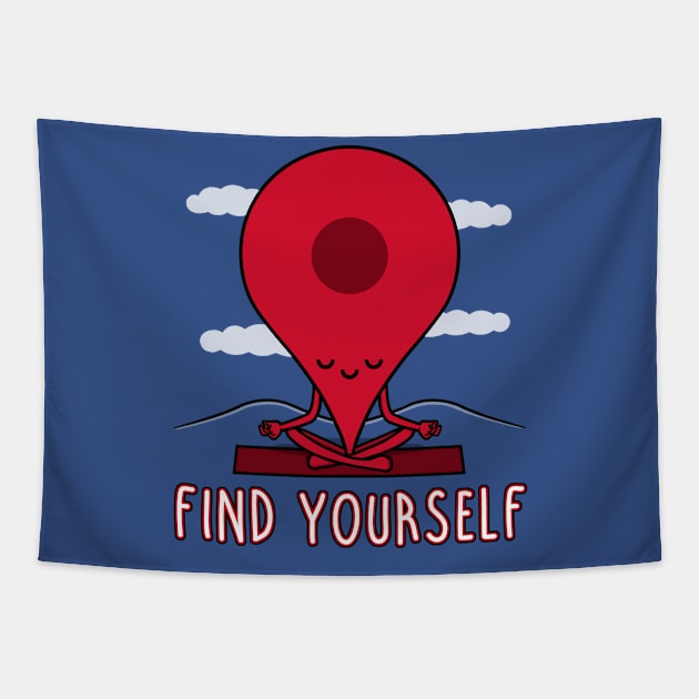 Find Yourself! Tapestry by Raffiti