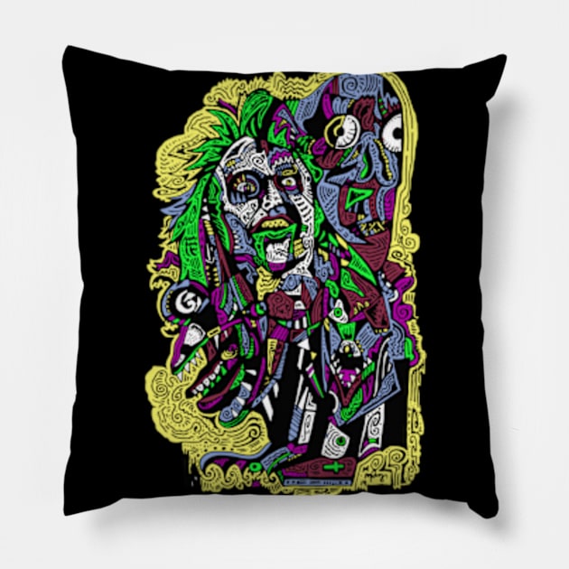 Beetlejuice, Beetlejuice, Beetlej-- Pillow by nickpolowy