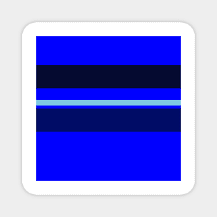 An ideal adaptation of Sky Blue, Blue, Dark Imperial Blue and Dark Navy stripes. Magnet