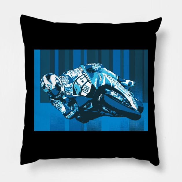 Valentino Rossi Pillow by Rezronauth