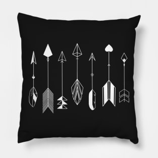 Be Brave Little Arrows (white) Pillow