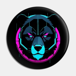 Bear Logo Cyberpunk Pin