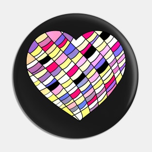 Heart with colorful pieces Pin