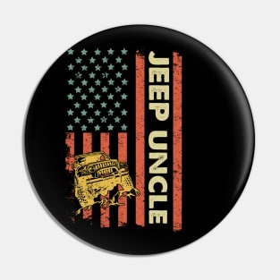 Jeep Uncle American Flag Jeep Father's Day Jeep Gift Jeep Papa America Jeep 4th of July Pin