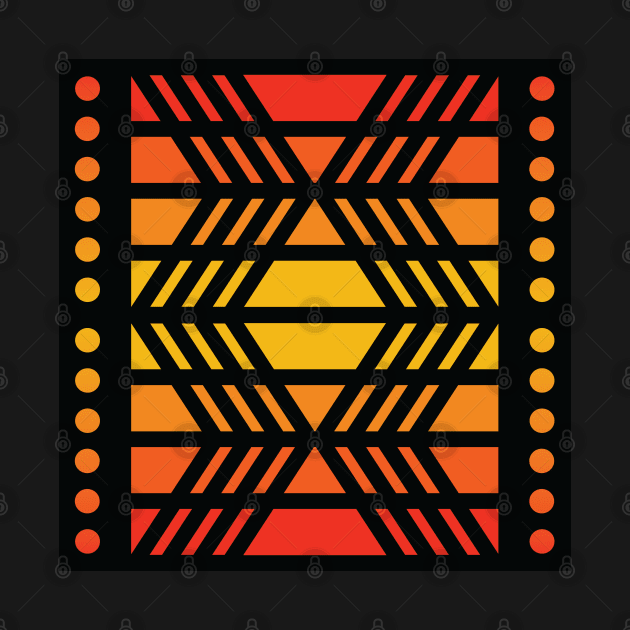 “Dimensional Funk” - V.4 Orange - (Geometric Art) (Dimensions) - Doc Labs by Doc Labs