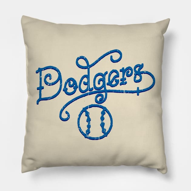 Vintage Dodgers Sailor Tattoo Pillow by Throwzack