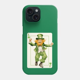 Leprechaun Shamrock Card St Paddys Day Festival Phone Case