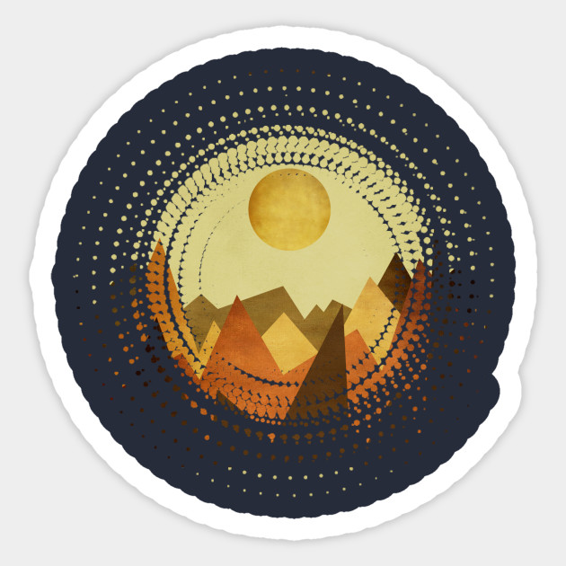 Retro landscape I - Abstract - Sticker