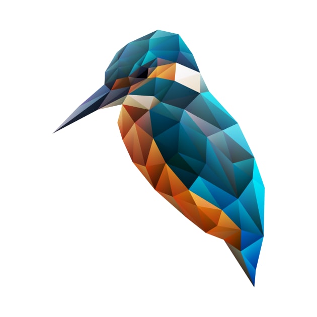 Low Poly Kingfisher by DigitalShards