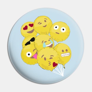 Emoji balloons Pin