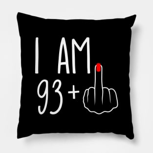 Vintage 94th Birthday I Am 93 Plus 1 Middle Finger Pillow