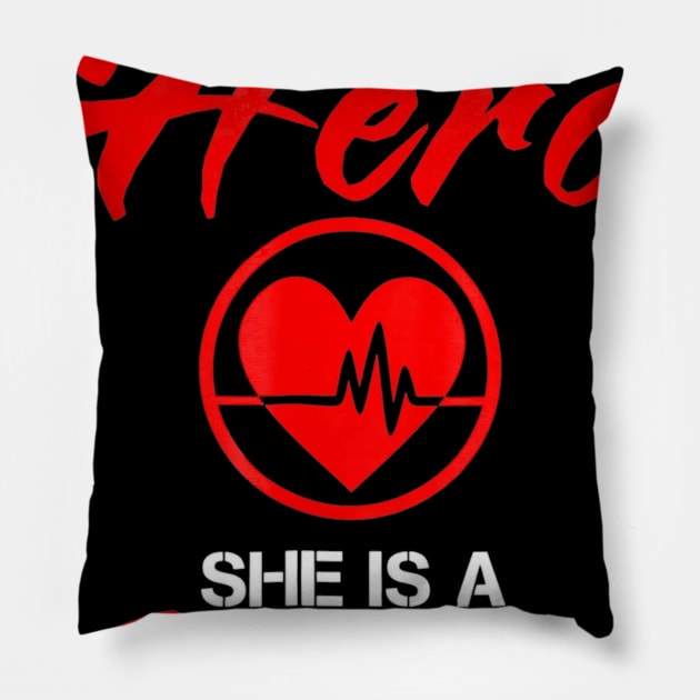 My Mom Is My Hero  Nurse Pillow by jenneketrotsenburg