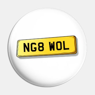 NG8 WOL Wollaton Number Plate Pin