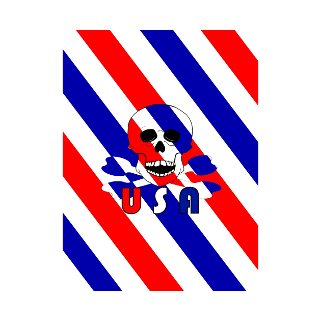 SKULL And Bones American Fourth Of July by SartorisArt1