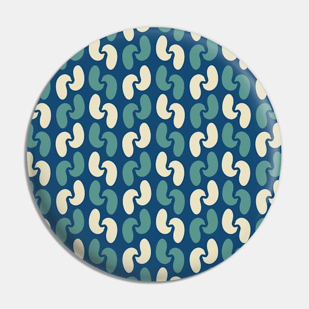 Blue abstract mid century pattern Pin by LemonBox