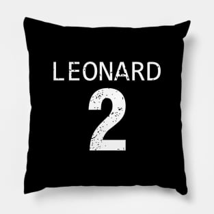 Kawhi Leonard Black Distressed Jersey Number 2 D9 LCKL2 Pillow