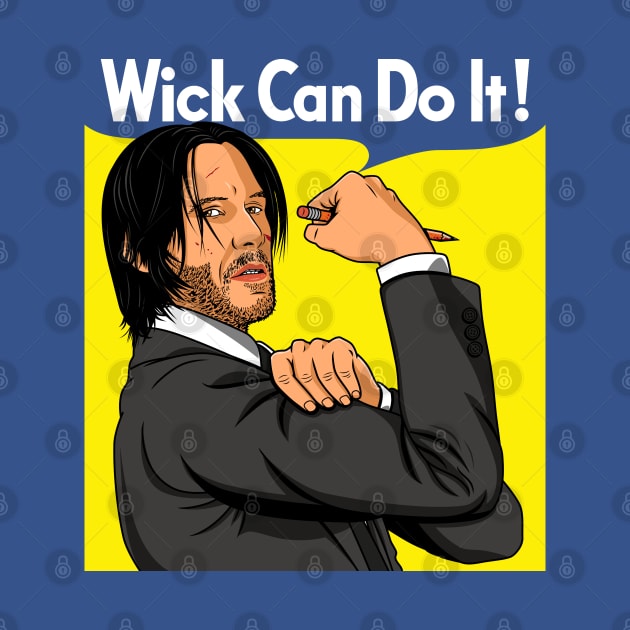 We Can Do It Baba Yaga Keanu Reeves Vintage Retro Slogan by BoggsNicolas