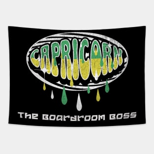Capricorn The Boardroom Boss Y2K Retro Tapestry