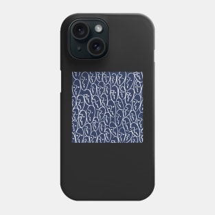 Faces (Navy) Phone Case