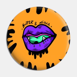 Dope purple evil mouth illustration Pin