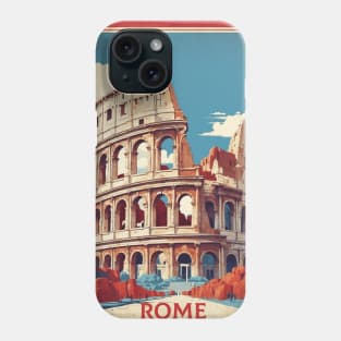 Roman Colosseum Rome Italy Vintage Tourism Travel Poster Phone Case