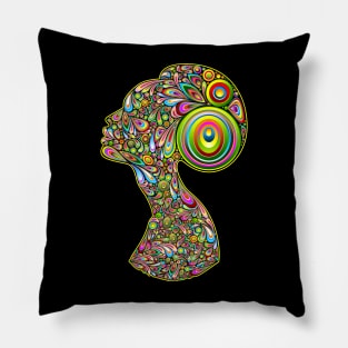 Woman Abstract Beauty Psychedelic Portrait Pillow