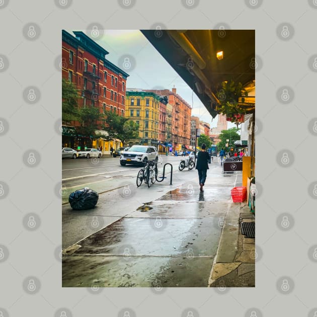 Upper West Side Rainy Day Street Manhattan NYC by eleonoraingrid