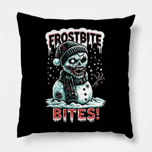 Frostbite bites! - zombie snowman Pillow