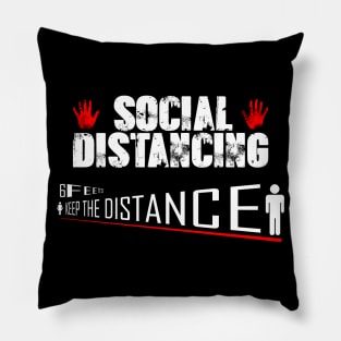 Social distancing keep the distance 6 feets Pillow