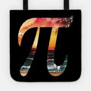 pi day sunset beach vintage Tote