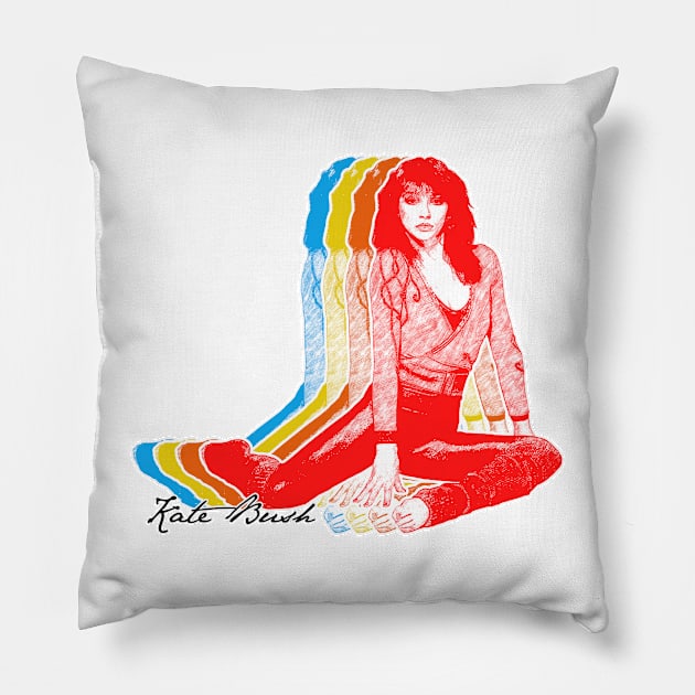 Kate Bush - Pastel ColorsDesign Style Pillow by JAGOSTU