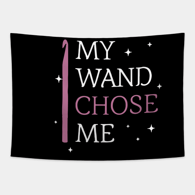 My wand chose me crochet Tapestry by erbedingsanchez