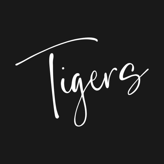 Tigers Script Typography Team Name by k8creates