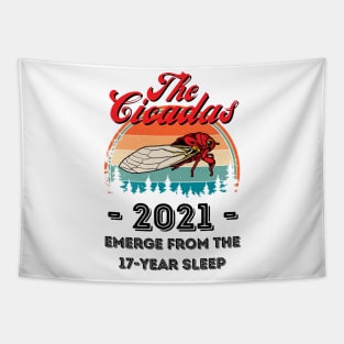 The Cicadas 2021 Emerge From The 17-Year Sleep, Funny Cicada Lover Tapestry