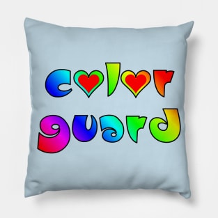 Colorful Color Guard Hearts Pillow