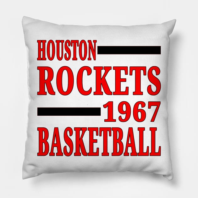 Houston Rockets Basketball Classic Pillow by Medo Creations