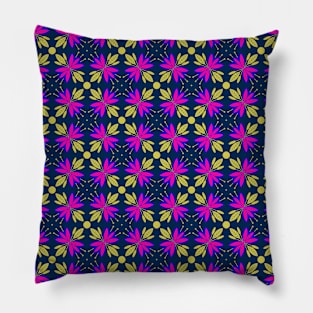 Spring flowers and leaves pattern, version 19 Pillow