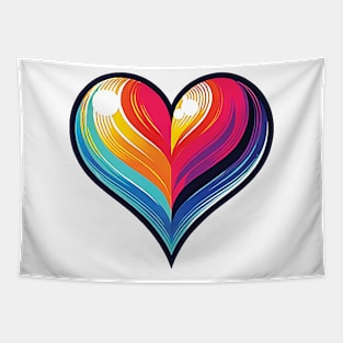 Heart in a Whirl of Colors, Valentine's Day Tapestry