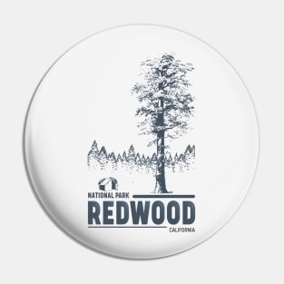 Redwood  National Park America California Adventure Pin