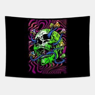 Skull Trippy Tapestry