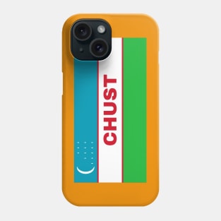 Chust City in Uzbekistan Flag Phone Case