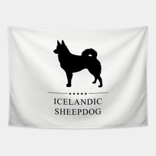 Icelandic Sheepdog Black Silhouette Tapestry