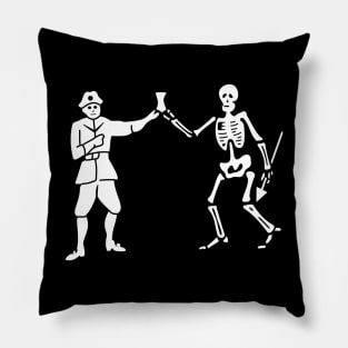 Pirate Flag - Pirate Black Bart - Bartholomew Roberts - Death Skeleton Flag Pillow