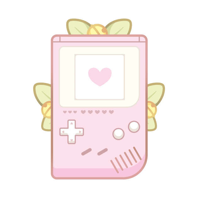 Cute Cozy Pink GameBoy Retro Handheld Console by cSprinkleArt