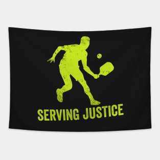 Pickleball Gifts Service Justice funny Pickleball Shirt Tapestry