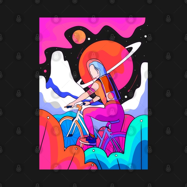 Space biker by Swadeillustrations